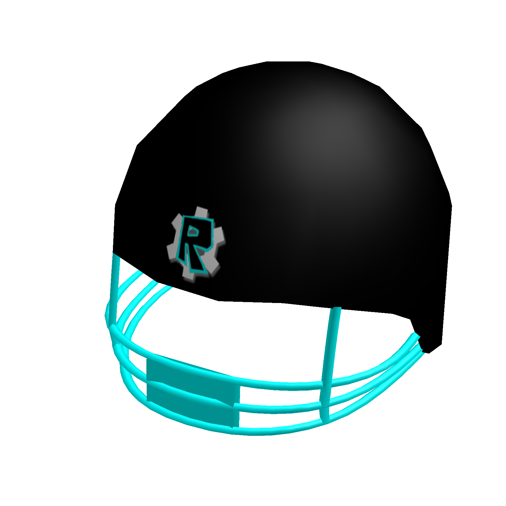 Cyan Football Helmet