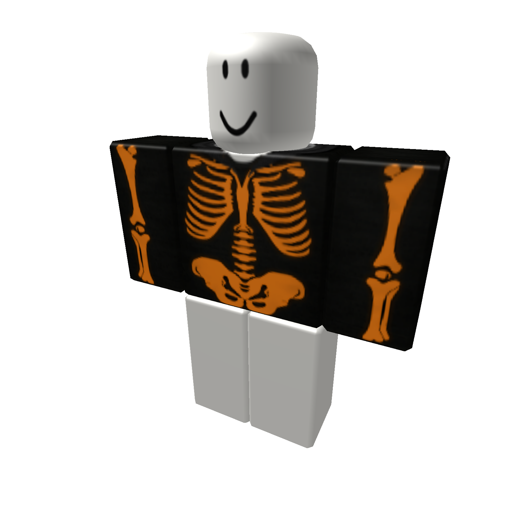 Orange Skeleton Halloween Pants